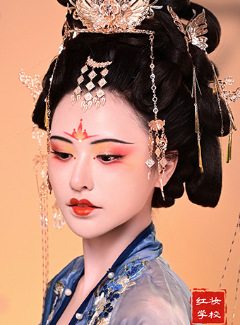 海口化妆培训|红妆学校盛唐花魁妆造娇艳动人
